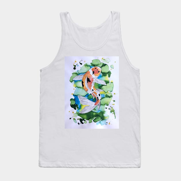 Koi carp Tank Top by Karroart